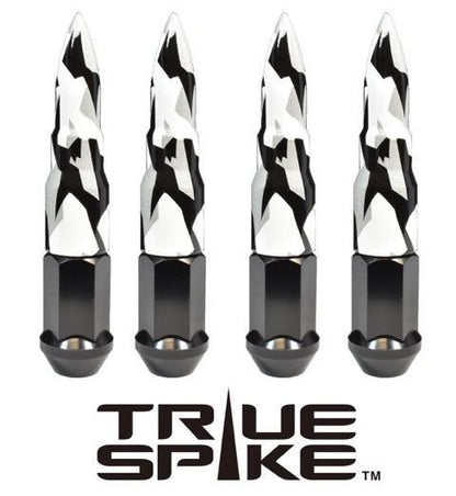TRUE SPIKE Lug Nut Cap Aluminum -73mm Length 20mm Width Bullet (4pc Set) LGC031 - Tires and Engine Performance