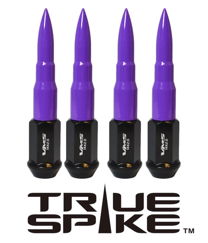 TRUE SPIKE Lug Nut Cap Aluminum -73mm Length 20mm Width Bullet (4pc Set) LGC031 - Tires and Engine Performance