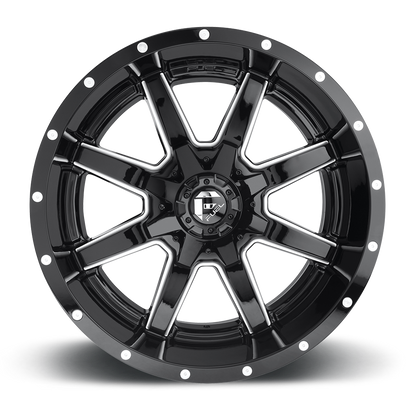 MAVERICK 17x9 5x114.30/5x127.00 GLOSS BLACK MILLED (-12 mm) - Tires and Engine Performance