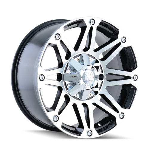 Mayhem 8010 Riot 20x9 -12 6x135/6x139.7(6x5.5) Black and Machined - Tires and Engine Performance
