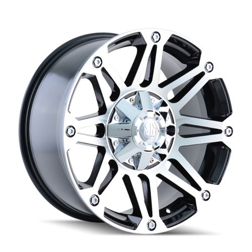 Mayhem 8010 Riot 20x9 -12 5x139.7(5x5.5)/6x139.7(6x5.5) Black and Machined - Tires and Engine Performance