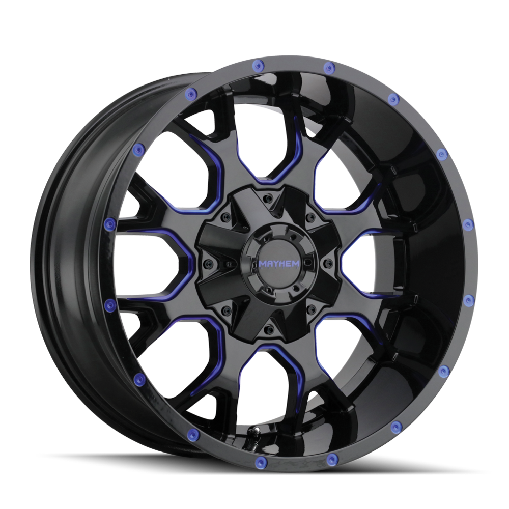 Mayhem 8015 Warrior 20x10 -25 8x165.1(8x6.5)/8x170 Prism Blue - Tires and Engine Performance
