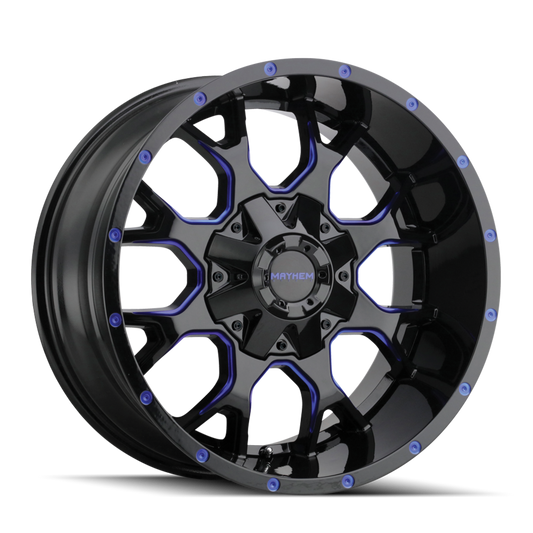 Mayhem 8015 Warrior 20x10 -25 8x165.1(8x6.5)/8x170 Prism Blue - Tires and Engine Performance