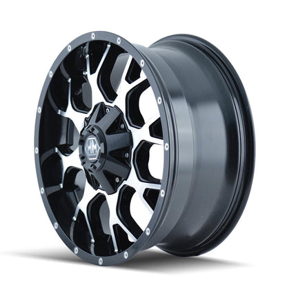 Mayhem 8015 Warrior 22x12 -44 8x165.1(8x6.5)/8x170 Black and Machined - Tires and Engine Performance