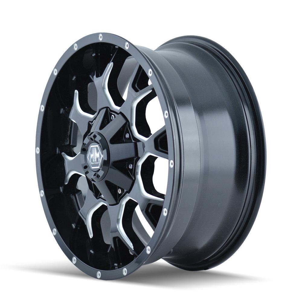 Mayhem 8015 Warrior 20x9 0 8x180 Black and Milled - Tires and Engine Performance