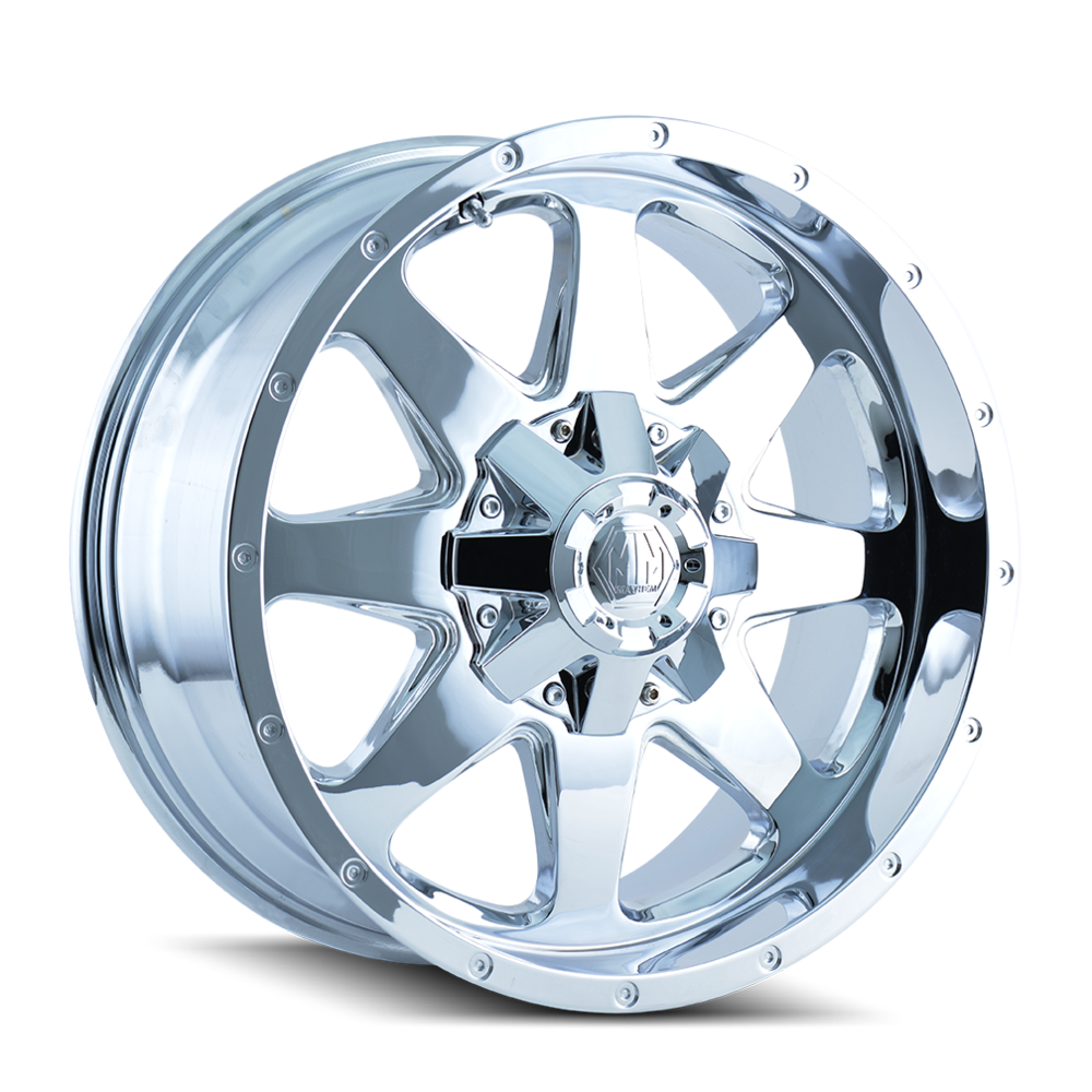 Mayhem 8040 Tank 20x9 -12 5x127(5x5)/5x139.7(5x5.5) Chrome - Tires and Engine Performance