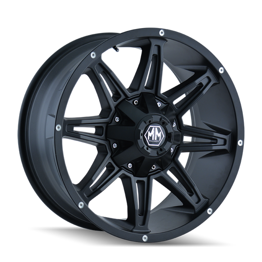 Mayhem 8090 Rampage 20x10 -25 5x127(5x5)/5x139.7(5x5.5) Matte Black - Tires and Engine Performance
