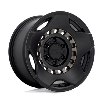 Black Rhino MUZZLE 17X9 -18 5X127/5X5.0 MATTE BLACK W/ MACHINED TINTED RING