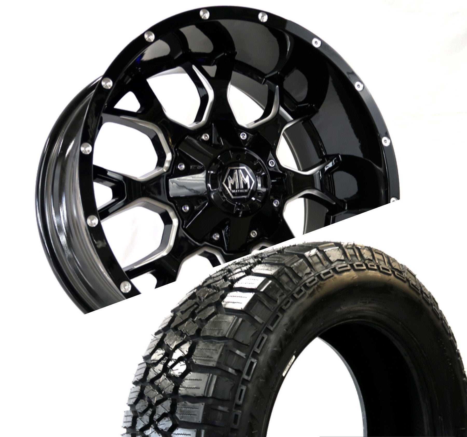 Mayhem 8015 Warrior 20x10 -25 6x135/6x139.7(6x5.5) Matte Black Package Deal - Tires and Engine Performance