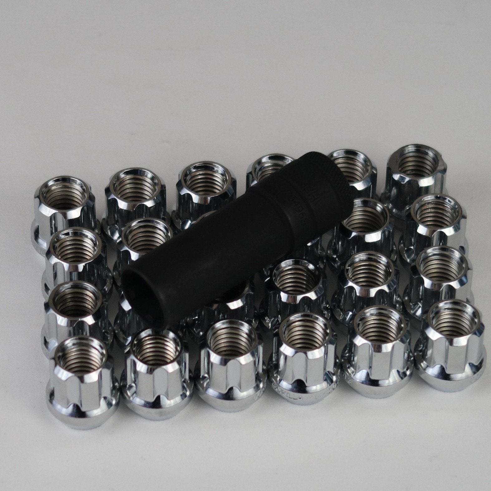 Lugnuts set- 5x 20 | 6x 24 | 8x 32 Black or Chrome (Open) - Tires and Engine Performance