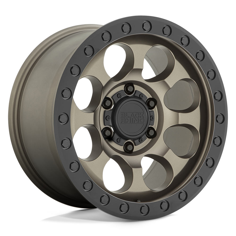 Black Rhino RIOT 17X8.5 -38 5X127/5X5.0 MATTE BRONZE W/ BLACK RING & BOLTS