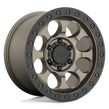 Black Rhino RIOT 17X8.5 -38 5X127/5X5.0 MATTE BRONZE W/ BLACK RING & BOLTS