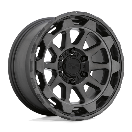BLACK RHINO ROTOR 17X8.5 2 5X127 MATTE GUNMETAL WITH BRUSHED TINTED FACE