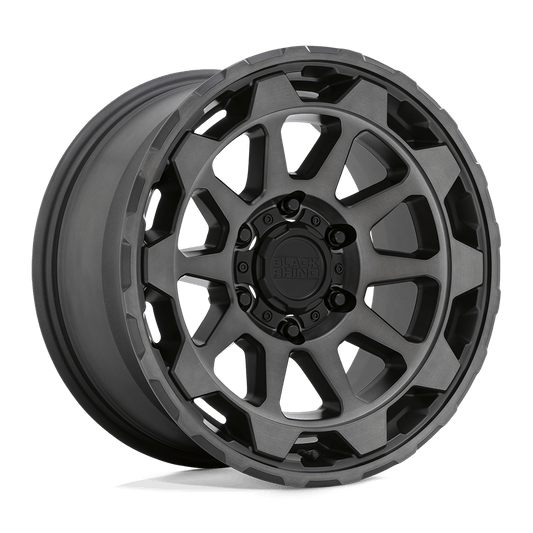 BLACK RHINO ROTOR 17X8.5 12 6X139.7 MATTE GUNMETAL WITH BRUSHED TINTED FACE