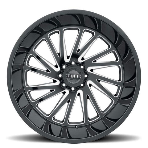 TUFF AT T2A 22x12 -45 5x127(5x5) Black and Milled