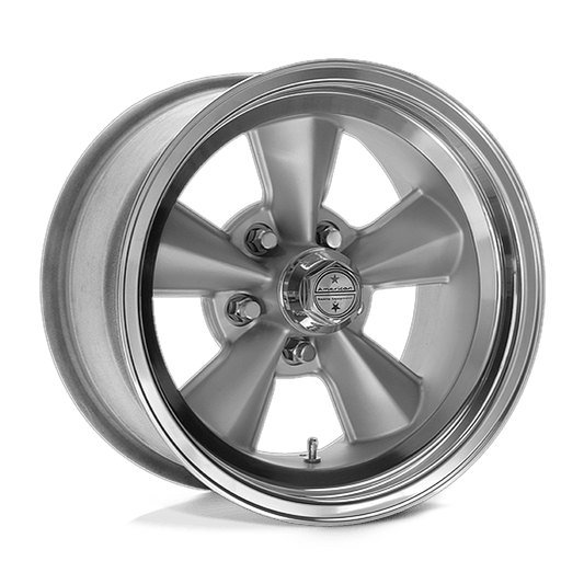 American Racing Vintage VNT70R 17X8 0 5X114.3/5X4.5 Gunmetal W/ Polished Lip