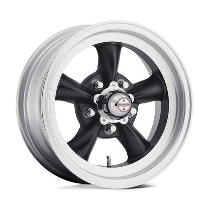 American Racing Vintage VN105 TORQ THRUST D 15X8 0 5X114.3 SATIN BLACK MACHINED LIP