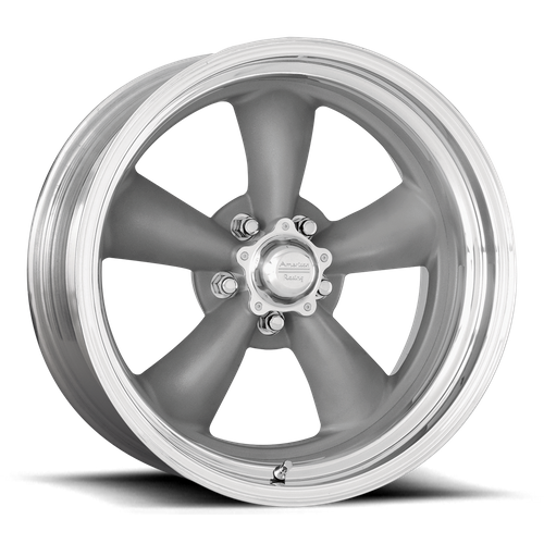 American Racing Vintage VN205 CLASSIC TORQ THRUST II 18X9.5 39 5X120.65/5X4.75 Torq Thrust Gray Polished Lip