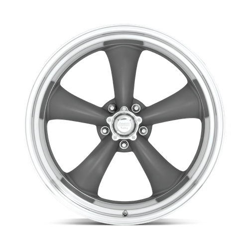 American Racing Vintage VN215 CLASSIC TORQ THRUST II 18X8 0 5X120.65 MAG GRAY MACHINED LIP