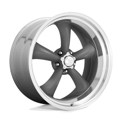 American Racing Vintage VN215 CLASSIC TORQ THRUST II 1 PC 22X11 18 5X114.3/5X4.5 Mag Gray Machined Lip