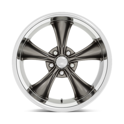 American Racing Vintage VN338 BOSS TT 18X9.5 -4 5X120.65/5X4.75 Graphite With Diamond Cut Lip