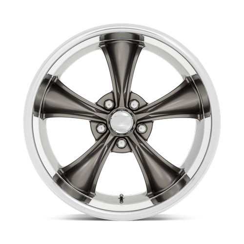 American Racing Vintage VN338 BOSS TT 20X8.5 2 5X120.65/5X4.75 Graphite With Diamond Cut Lip