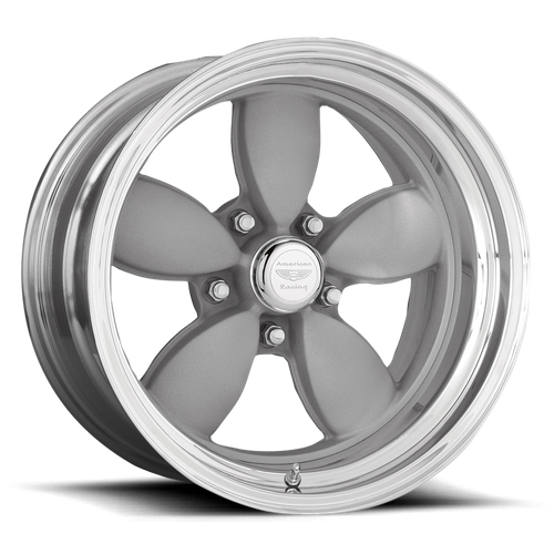 American Racing Vintage VN402 CLASSIC 200S 15X8 0 5X127/5X5.0 Two-Piece Vintage Silver Center Polished Barrel