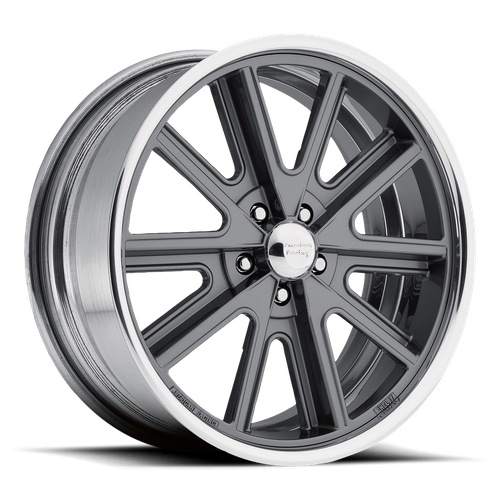 American Racing Vintage VN407 18X9 XX BLANK/BLANK Two-Piece Mag Gray Center Polished Barrel