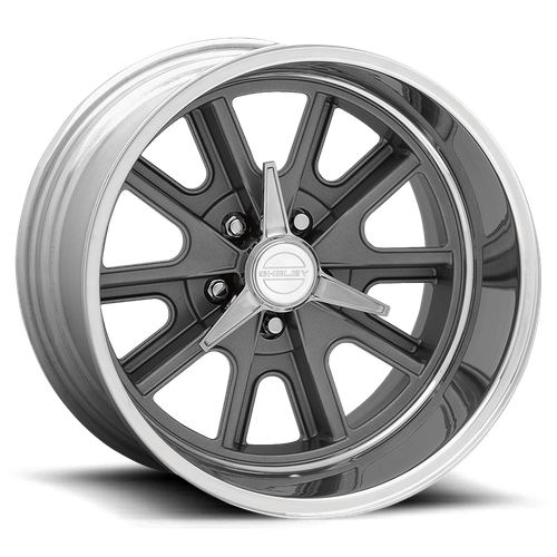 American Racing Vintage VN427 SHELBY COBRA 18X11 XX BLANK/BLANK Two-Piece Mag Gray Center Polished Barrel