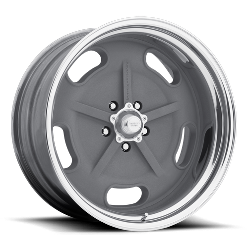 American Racing Vintage VN470 SALT FLAT 18X7 XX BLANK/BLANK Mag Gray Center Polished Barrel