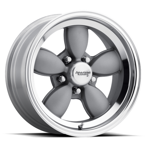 American Racing Vintage VN504 17X9 0 5X120.65/5X4.75 Mag Gray Center With Mirror Lip