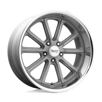 American Racing Vintage VN507 RODDER 17X8 0 5X114.3/5X4.5 Vintage Silver Diamond Cut Lip
