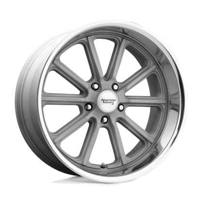 American Racing Vintage VN507 RODDER 18X9.5 0 5X114.3/5X4.5 Vintage Silver Diamond Cut Lip