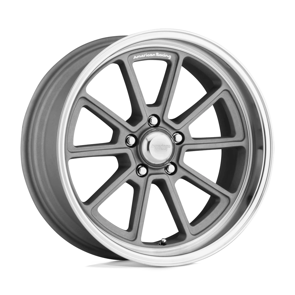 American Racing Vintage VN510 DRAFT 18X8 0 5X114.3/5X4.5 Vintage Silver Diamond Cut Lip