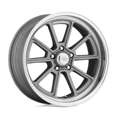 American Racing Vintage VN510 DRAFT 18X10 12 5X114.3/5X4.5 Vintage Silver Diamond Cut Lip