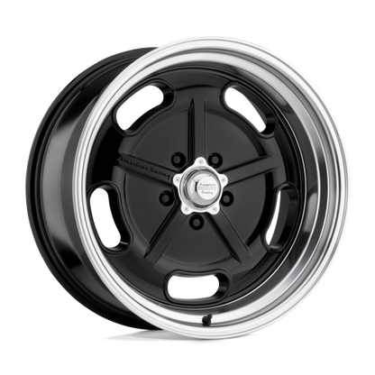 American Racing Vintage VN511 SALT FLAT 17X8 0 5X114.3/5X4.5 Gloss Black Diamond Cut Lip