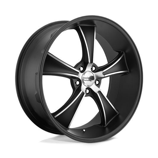 American Racing Vintage VN805 BLVD 20X10 38 5X120/5X120 Satin Black With Machined Face