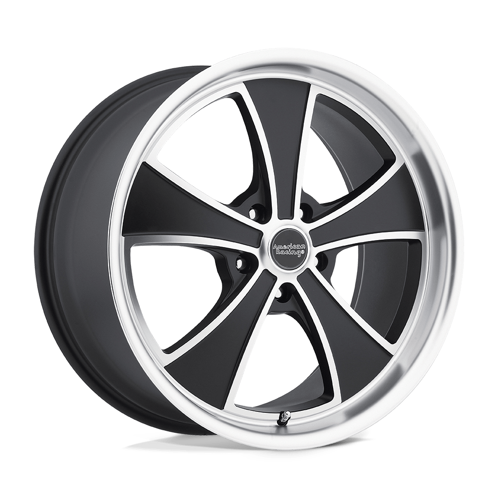 American Racing Vintage VN807 MACH 5 20X10 38 5X120/5X120 Satin Black Machined