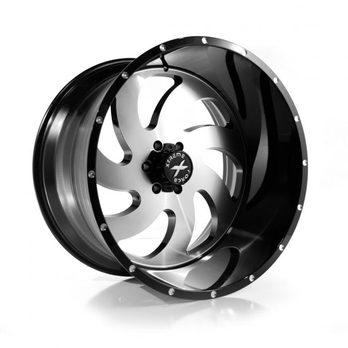 Xtreme Force XF-1 20x10 -19 6x139.7 (6x5.5) Black and Brushed Face - Tires and Engine Performance