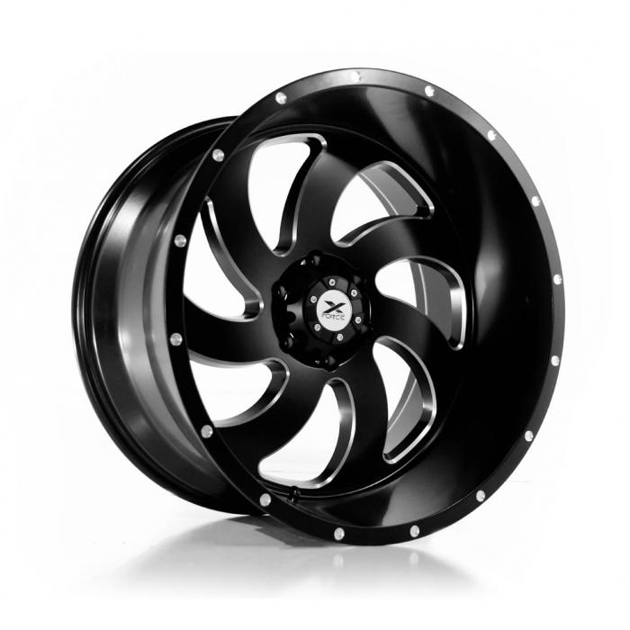 Xtreme Force XF-1 24x14 -76 8x170 Black and Milled - Tires and Engine Performance