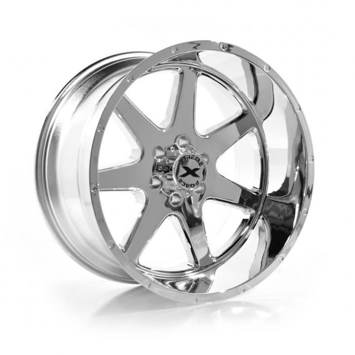 Xtreme Force XF-4 22x12 -44 6x139.7 (6x5.5) Chrome - Tires and Engine Performance