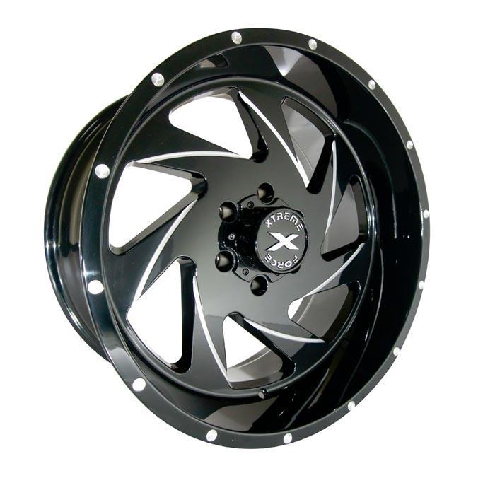 Xtreme Force XF-7 20x10 -19 6x139.7 (6x5.5) Black and Milled - Tires and Engine Performance