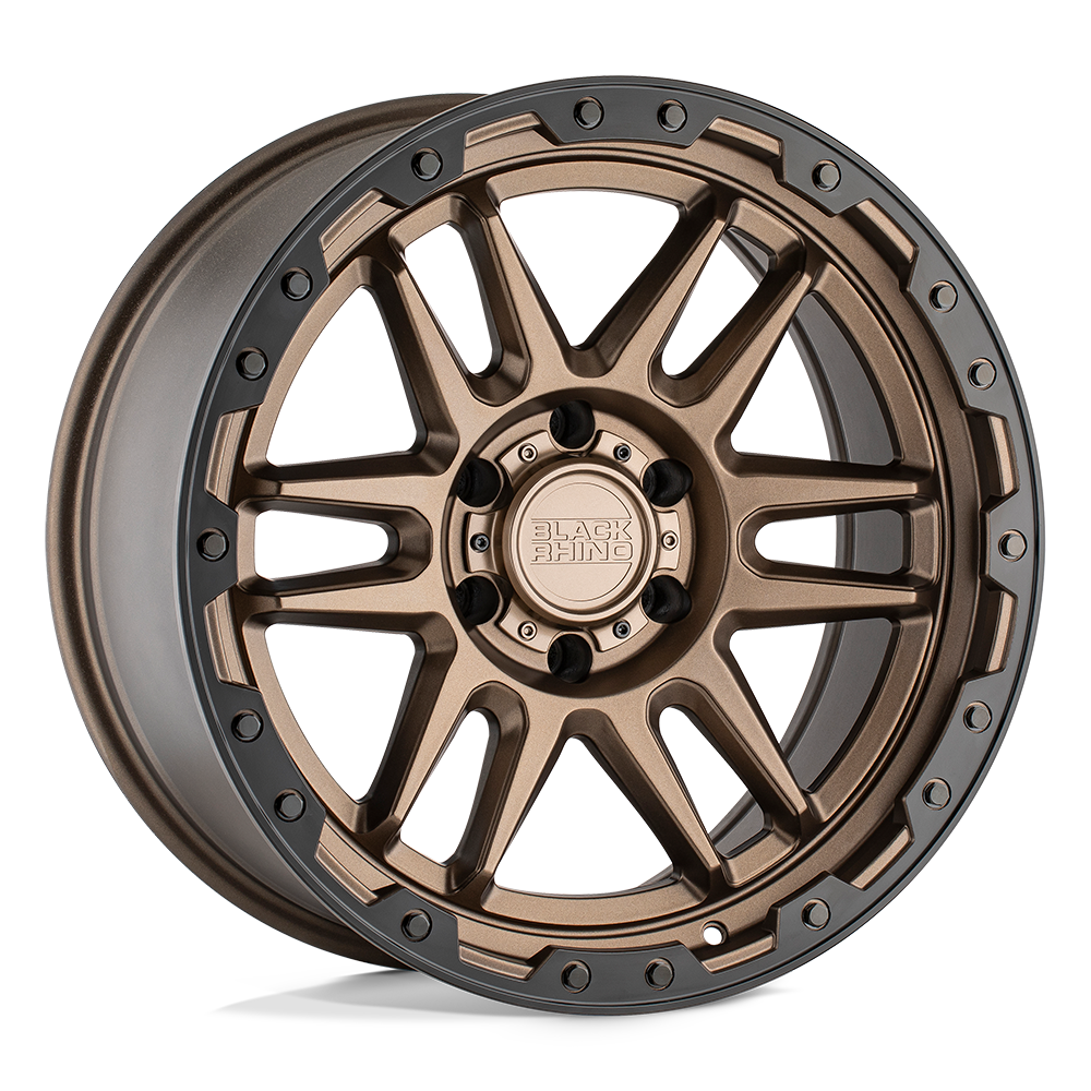 BLACK RHINO APACHE 18X9 -18 5X127 MATTE BRONZE W/ BLACK RING & BLACK BOLTS