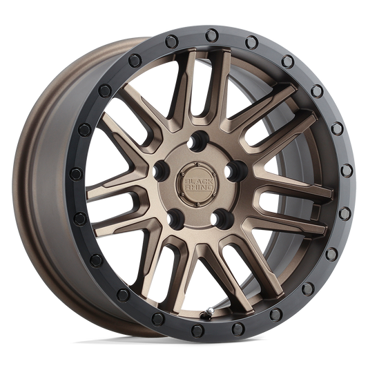 BLACK RHINO ARCHES 17X8 30 5X108 BRONZE W/ BLACK RING C-BORE 76.1
