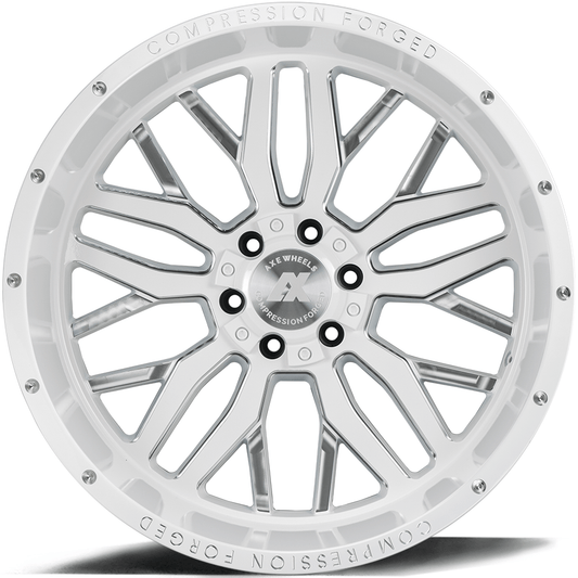 AXE Compression Forged Off-Road AX1.3 22x12 -44 8x170 Gloss White Milled - Tires and Engine Performance