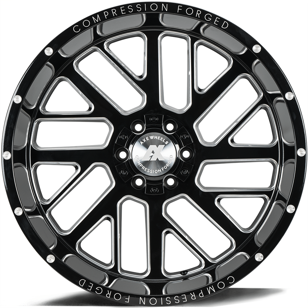 AXE Compression Forged Off-Road AX2.0 20x10 -19 8x165.1 (8x6.5) Gloss Black Milled - Tires and Engine Performance