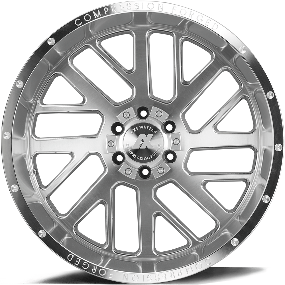 AXE Compression Forged Off-Road AX2.1 26x14 -76 5x127 (5x5)/5x139.7 (5x5.5) Silver Brush Milled - Tires and Engine Performance