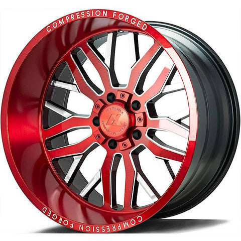 AXE Compression Forged Off-Road AX1.2 24x12 -44 6x135/6x139.7 (6x5.5) Candy Red Milled