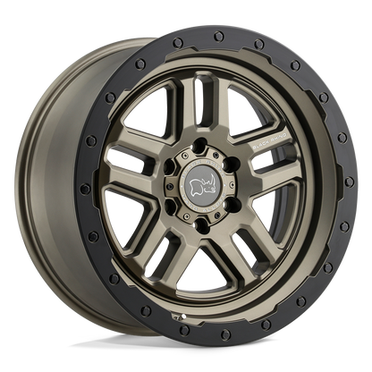 Black Rhino BARSTOW 18X8 30 5X120/5X120 MATTE BRONZE W/ MATTE BLACK RING