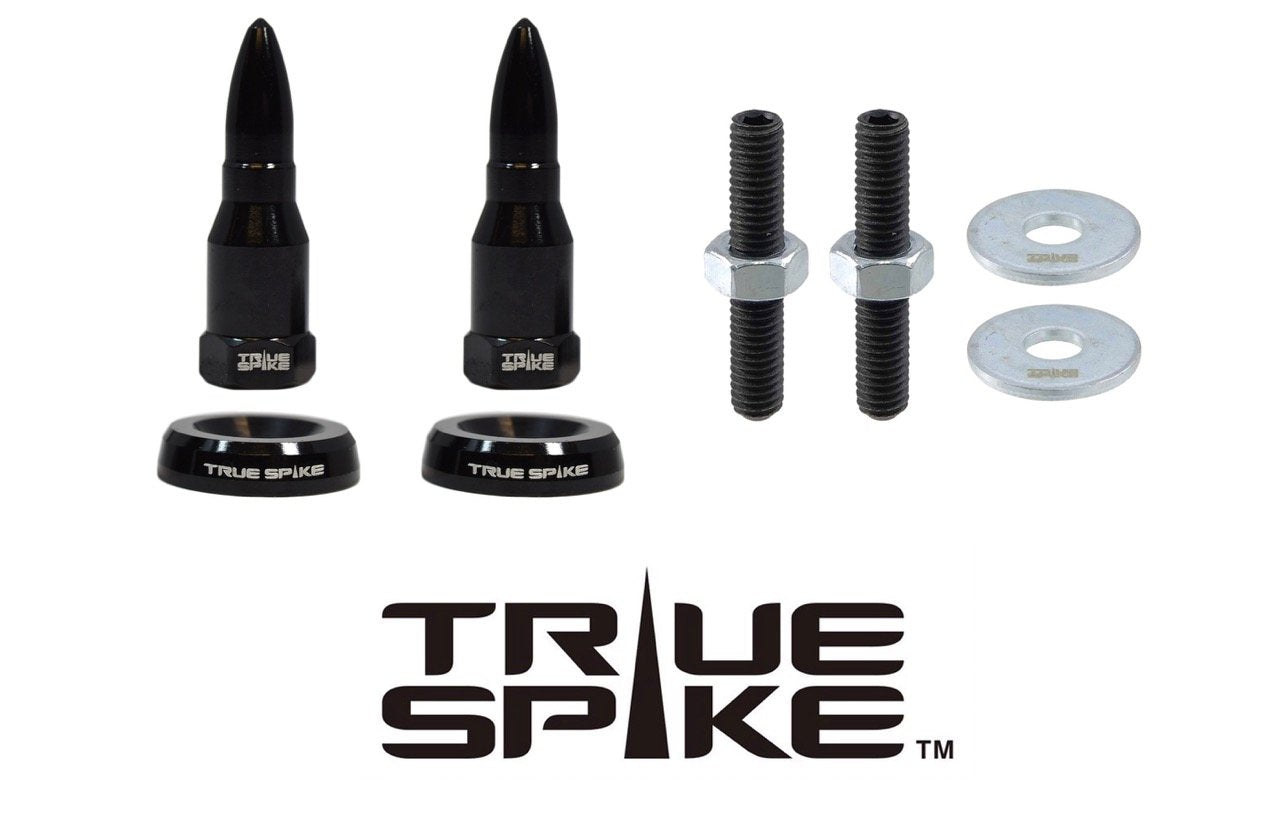 TRUE SPIKE License Plate Washer & Bullet Hardware Kit (4pc Set) LPH005/LPH006 - Tires and Engine Performance